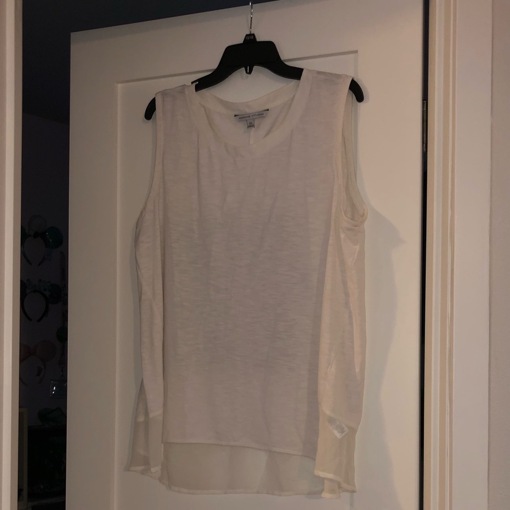 Adrienne vittadini white tank top